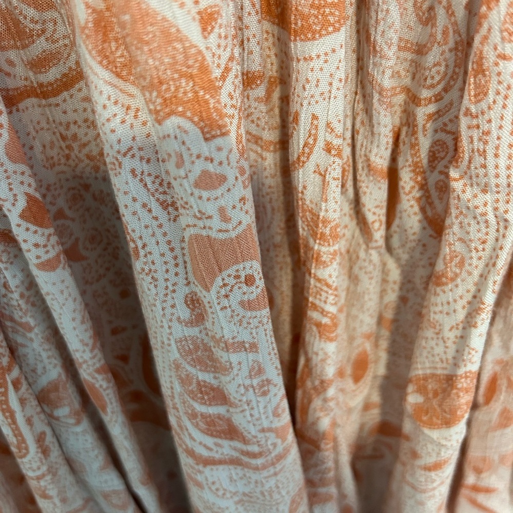 NWT New Directions Off-Shoulder Paisley Midi Dress w Flutter Sleeves. Size PM - Picture 3 of 10
